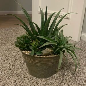 Faux floral arrangement